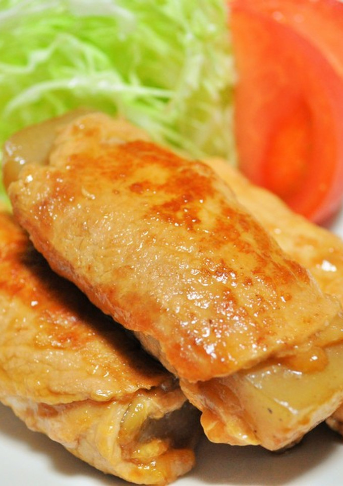 こんにゃくの豚巻しょうが焼き-レシピのメイン写真