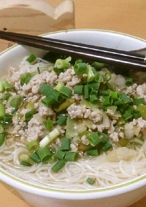 ネギと挽肉のあったか♡鶏ガラ塩にゅうめん-レシピのメイン写真