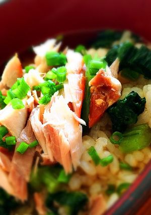 ホッケと大根葉っぱのお茶漬け-レシピのメイン写真