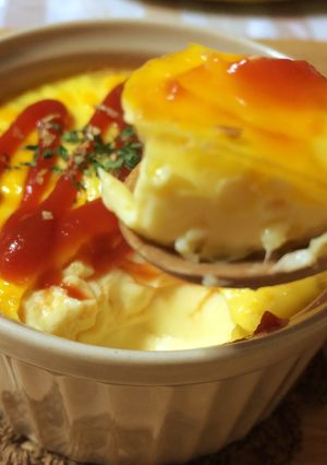 豆乳と卵のシンプルココット-レシピのメイン写真