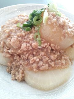 大根の味噌肉そぼろ餡がけ-レシピのメイン写真