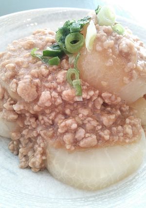 大根の味噌肉そぼろ餡がけ-レシピのメイン写真