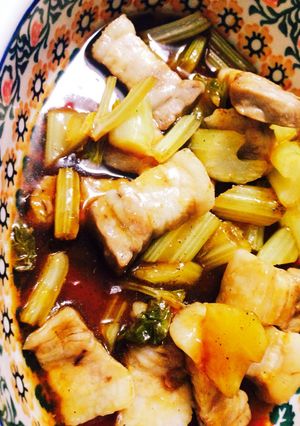 ★豚肉とセロリのうますっぱ煮★-レシピのメイン写真