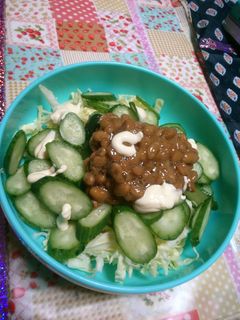 納豆きゅうりキャベツサラダ-レシピのメイン写真