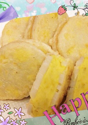 簡単♡れんこんのさつまいも入り天ぷら-レシピのメイン写真