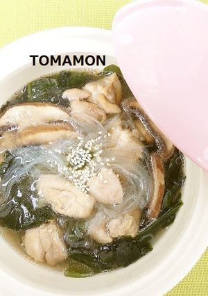 簡単✿鶏肉・しいたけ・ワカメの春雨スープ-レシピのメイン写真