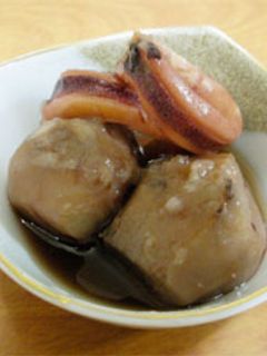 秋の味わい イカと里芋の煮物-レシピのメイン写真
