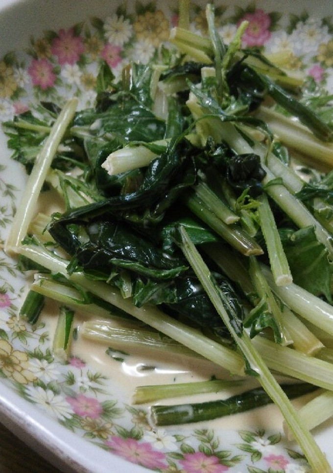 ささっと！ほうれん草と水菜のマヨポン和え-レシピのメイン写真
