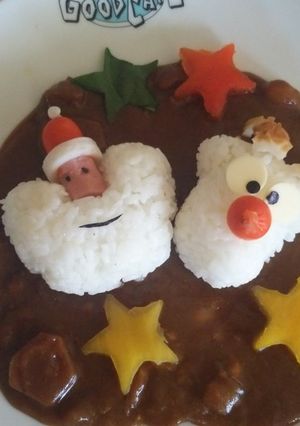 モコモコおひげのクリスマスカレー-レシピのメイン写真