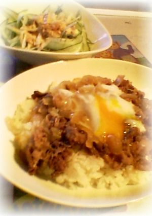 簡単牛すき焼きもどき丼-レシピのメイン写真