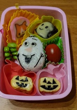 ハロウィン＆オラフ弁当-レシピのメイン写真