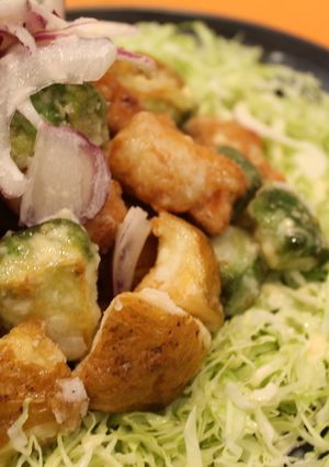 じゃがいもとマグロの唐揚げ　すだちソース-レシピのメイン写真