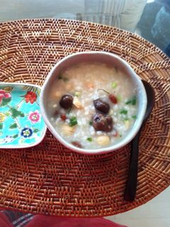 海老とむかごと蓮の実の中華粥-レシピのメイン写真