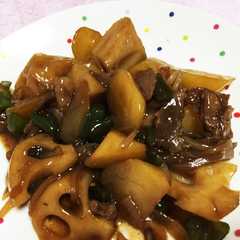 豚肉とレンコン、野菜炒め-レシピのメイン写真