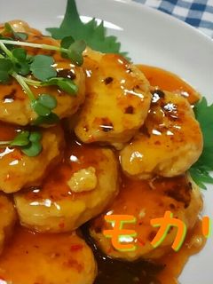簡単!ふわふわ♪豆腐つくね☆ピリ辛中華風-レシピのメイン写真