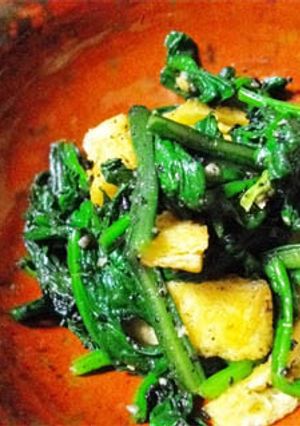 パパッと胡麻和え 春菊と油揚げ編-レシピのメイン写真