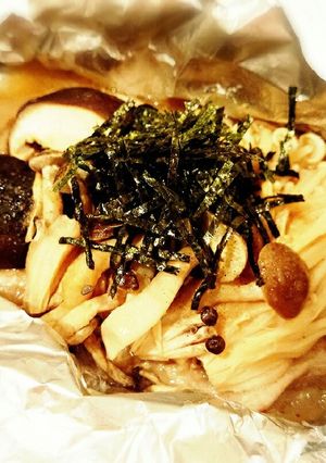 ピーナツクリームで豚肉きのこのホイル焼き-レシピのメイン写真