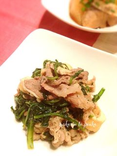春菊大量消費!牛肉と春菊のすき焼き風煮-レシピのメイン写真
