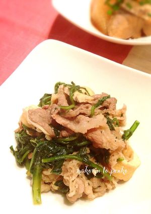春菊大量消費！牛肉と春菊のすき焼き風煮-レシピのメイン写真