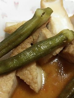 おくらと厚揚げの煮物-レシピのメイン写真