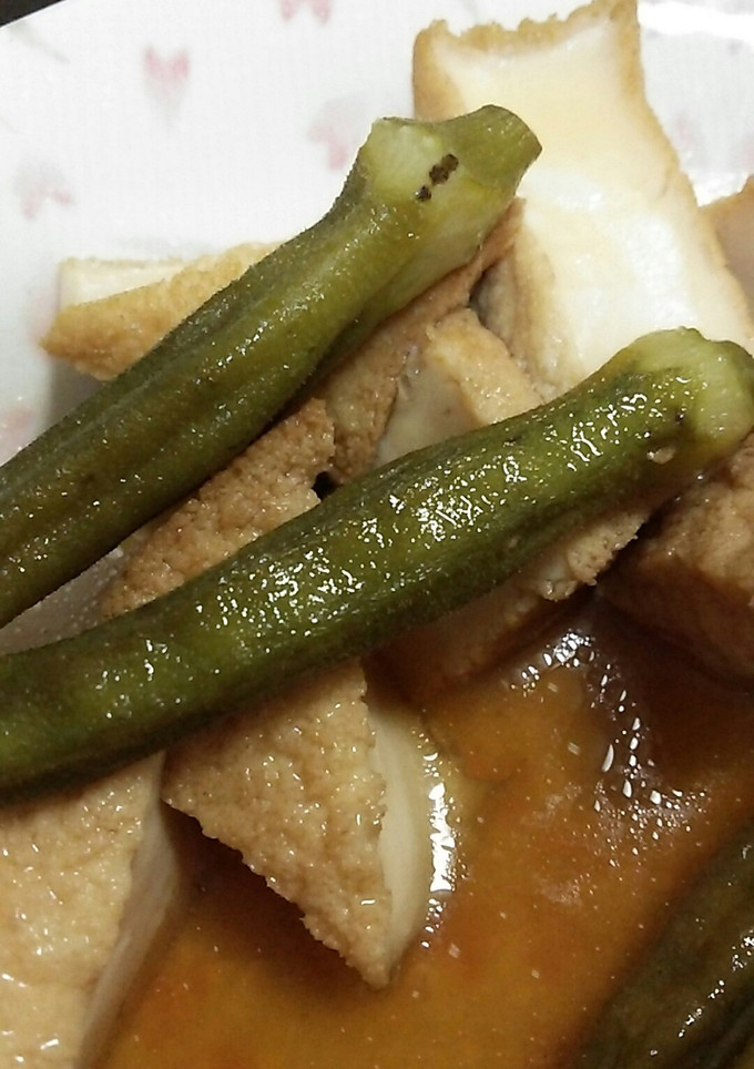 おくらと厚揚げの煮物-レシピのメイン写真