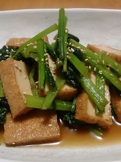 小松菜と厚揚げのさっと煮-レシピのメイン写真