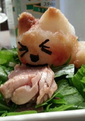 大根おろしアート ネコまっしぐら鰹タタキ-レシピのメイン写真