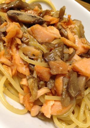 鮭ときのこのリメイクパスタ-レシピのメイン写真