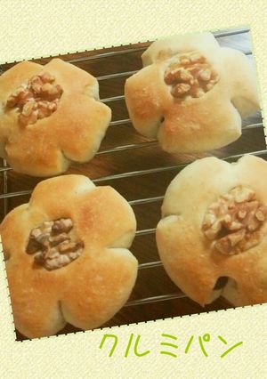誰でも簡単!!卵、牛乳なしの胡桃パン☆-レシピのメイン写真