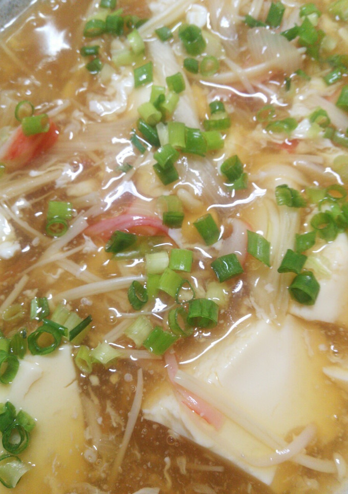 簡単☆豆腐のエノキとカニカマ餡煮-レシピのメイン写真
