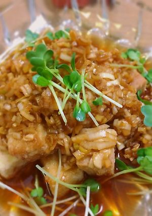 ネギソースで食べる！高野豆腐の唐揚げ-レシピのメイン写真