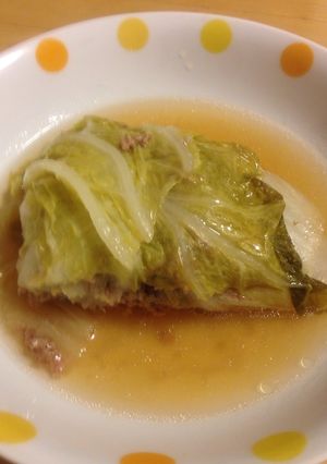 材料3つ☆簡単白菜とひき肉の重ね煮-レシピのメイン写真