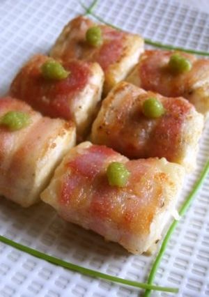 ベーコン巻き一口豆腐ステーキ＊山葵と共に-レシピのメイン写真