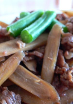 ☆麺つゆDEごぼうと牛肉のしぐれ煮☆-レシピのメイン写真