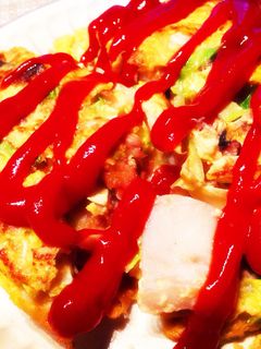 キャベツ大量消費!ツナタコ洋風お好み焼-レシピのメイン写真