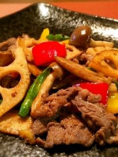 食物繊維たっぷり牛肉の和風炒め-レシピのメイン写真