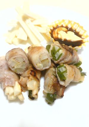 マコモタケの豚バラ肉巻-レシピのメイン写真