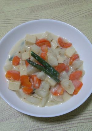 かぶと高野豆腐の具だくさんミルクスープ-レシピのメイン写真