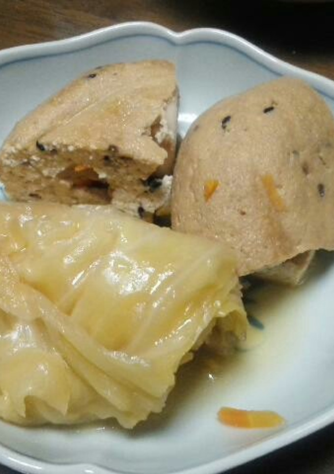 がんもの煮物【ｷｬﾍﾞﾂを添えて】-レシピのメイン写真