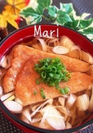 すぐ出来る！じゅわっと甘い♡きつねうどん-レシピのメイン写真