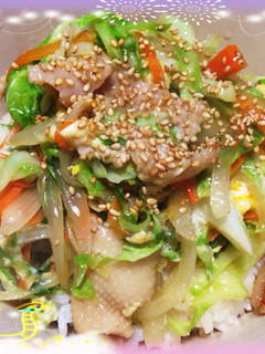 給料日前メニュー ガッツリ節約キャベ玉丼-レシピのメイン写真