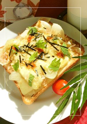 玉葱×チーズの和トースト-レシピのメイン写真
