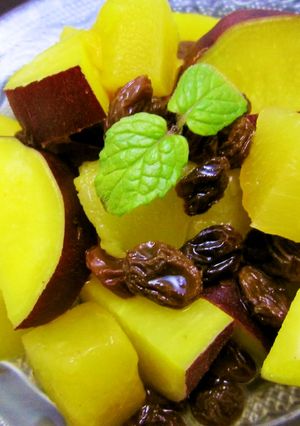 レンジで簡単＊薩摩芋とパインのレーズン煮-レシピのメイン写真