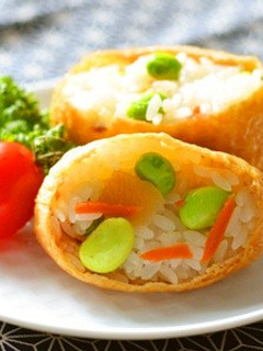 簡単♪えだ豆のいなり寿司*お弁当にも◎-レシピのメイン写真
