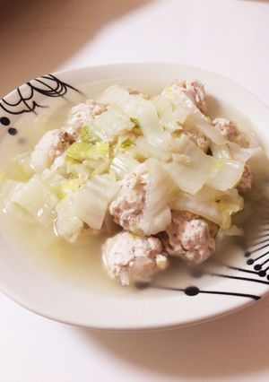 取り分け可☆もやし鶏団子と白菜のスープ煮-レシピのメイン写真