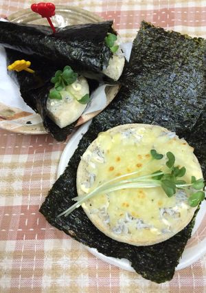 旨っ♪海苔とチーズとしらすのサンドイッチ-レシピのメイン写真