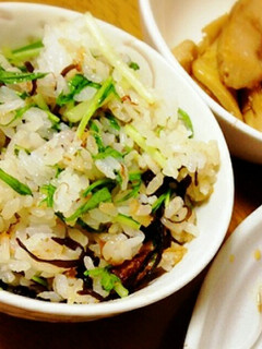 水菜と塩昆布の混ぜご飯-レシピのメイン写真