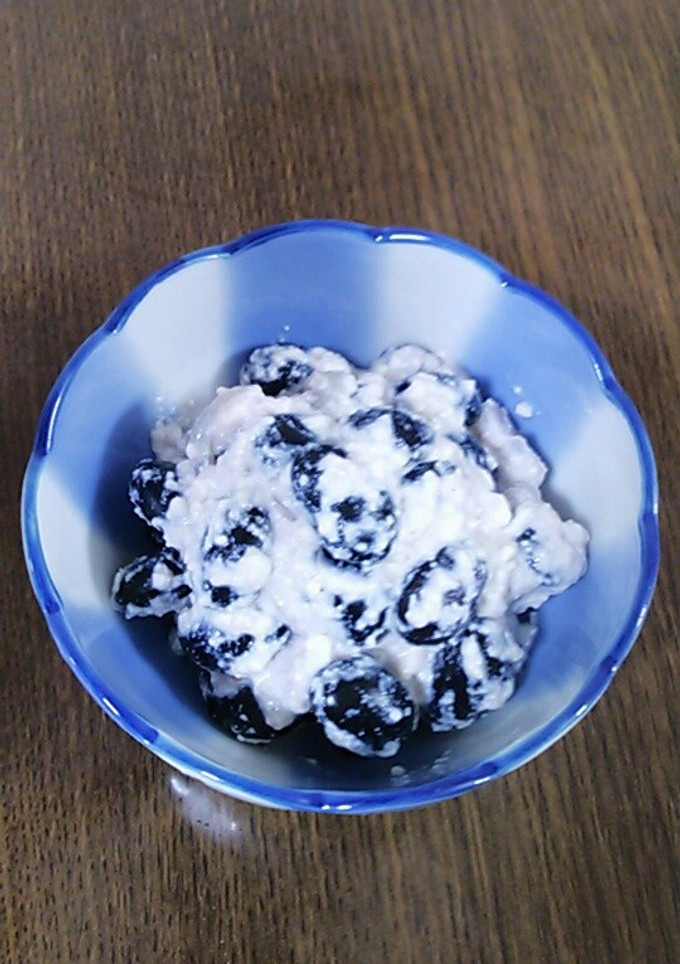 蒸し黒豆の白和え♪-レシピのメイン写真