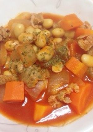 簡単！トマトジュースでポークビーンズ-レシピのメイン写真