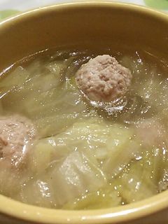 簡単☆白菜と肉だんごのスープ-レシピのメイン写真